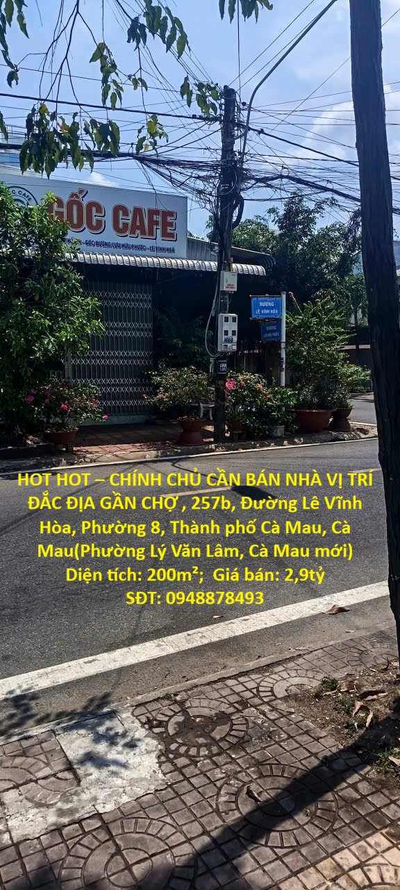 HOT HOT – CHÍNH CHỦ CẦN BÁN NHÀ VỊ TRÍ ĐẮC ĐỊA GẦN CHỢ , Phường 8, Thành phố Cà Mau,