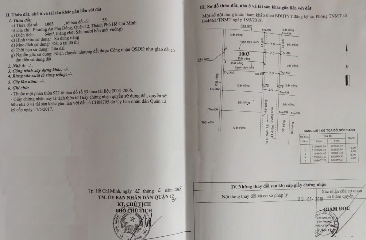 CHÍNH CHỦ BÁN ĐẤT SỔ SẴN FULL TIỆN ÍCH TRUNG TÂM VƯỜN LÀI-AN PHÚ ĐÔNG