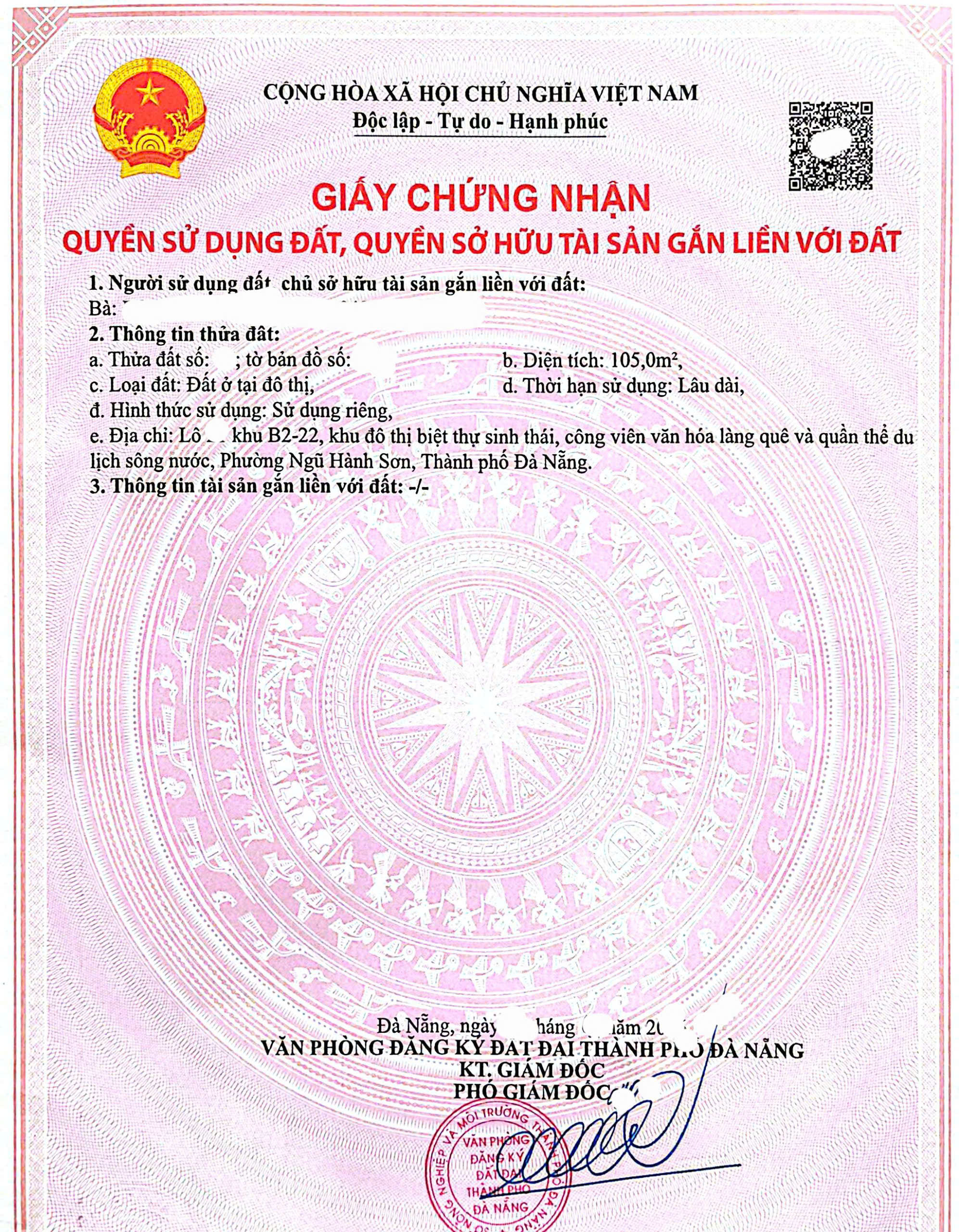 Bán đất đường BỜ QUAN 10 - ngay sát ĐẢO KIM CƯƠNG
