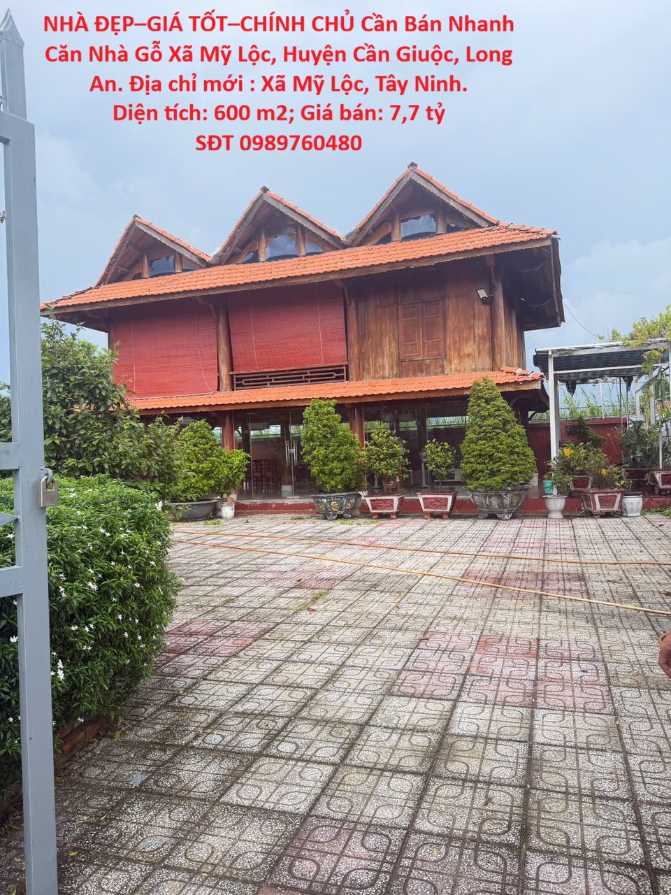 NHÀ ĐẸP–GIÁ TỐT–CHÍNH CHỦ Cần Bán Nhanh Căn Nhà Gỗ Xã Mỹ Lộc, Huyện Cần Giuộc, Long An.