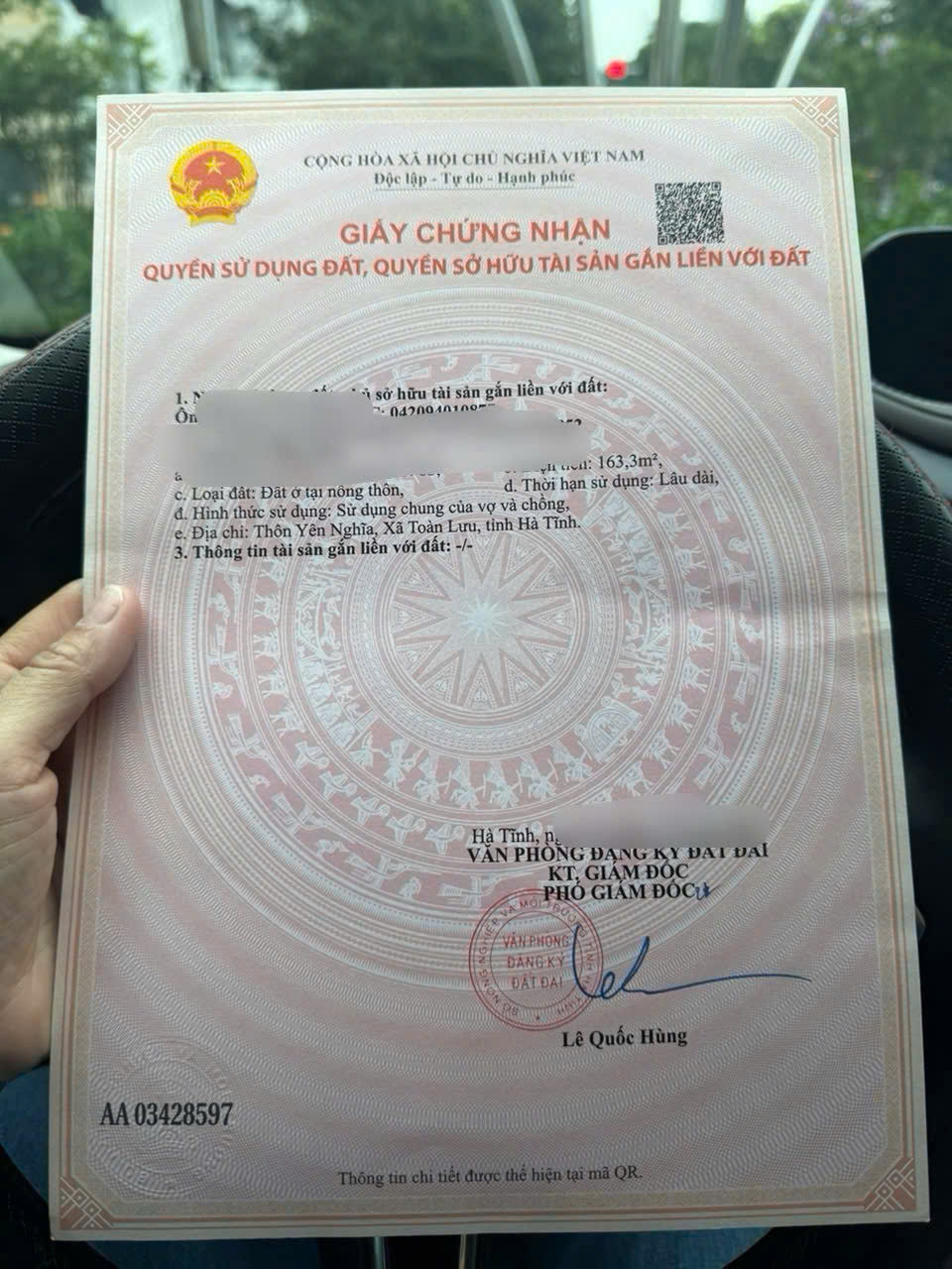 CHÍNH CHỦ CẦN BÁN ĐẤT THÔN YÊN NGHĨA, XÃ TOÀN LƯU, HÀ TĨNH-3
