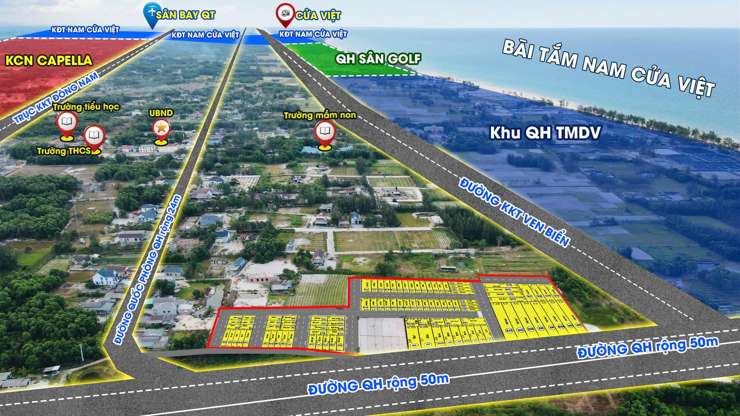 Đầu tư đất biển giá rẻ chỉ 500tr tại Nam cửa việt Quảng Trị