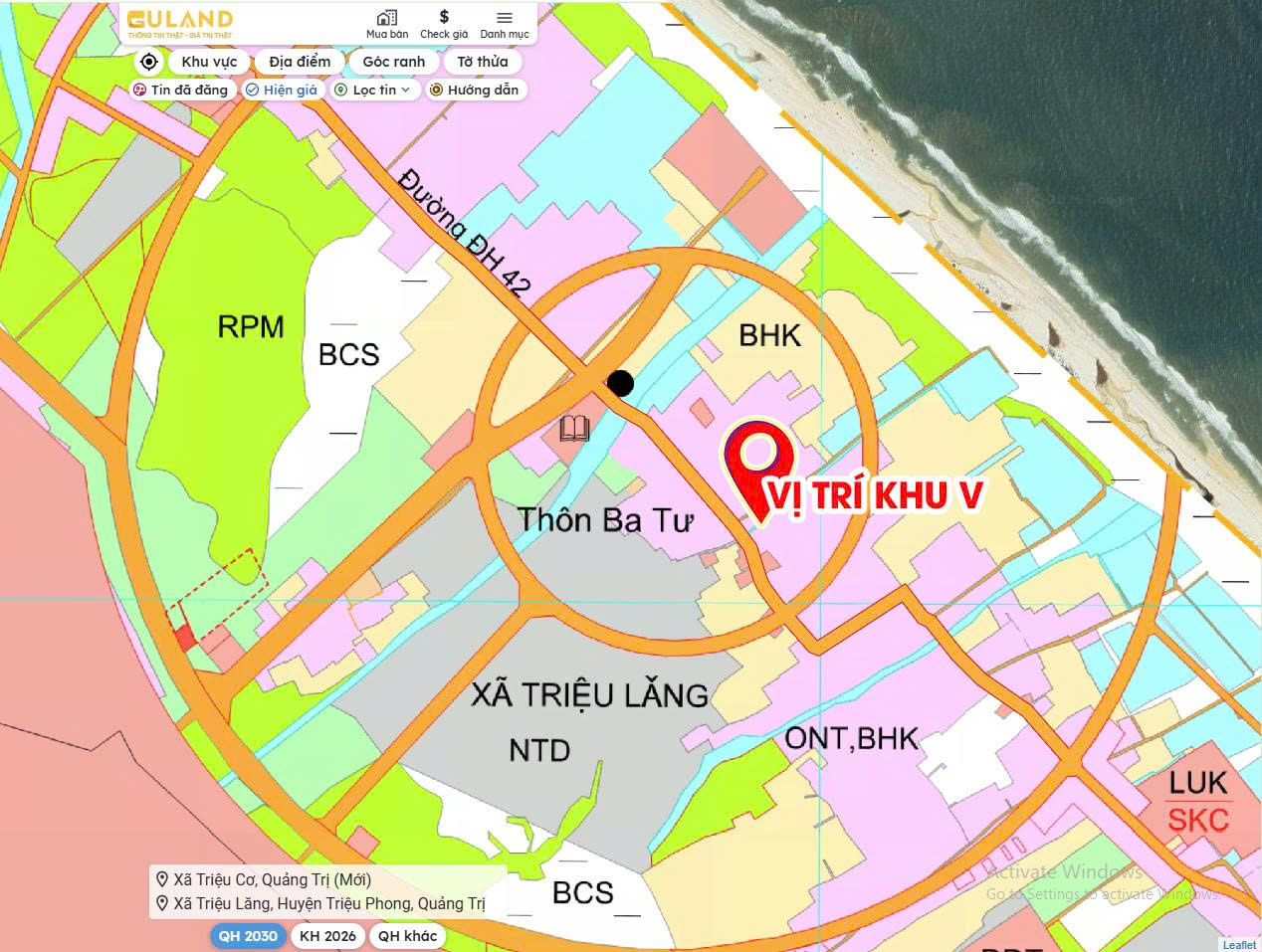 Đầu tư đất biển giá rẻ chỉ 500tr tại Nam cửa việt Quảng Trị