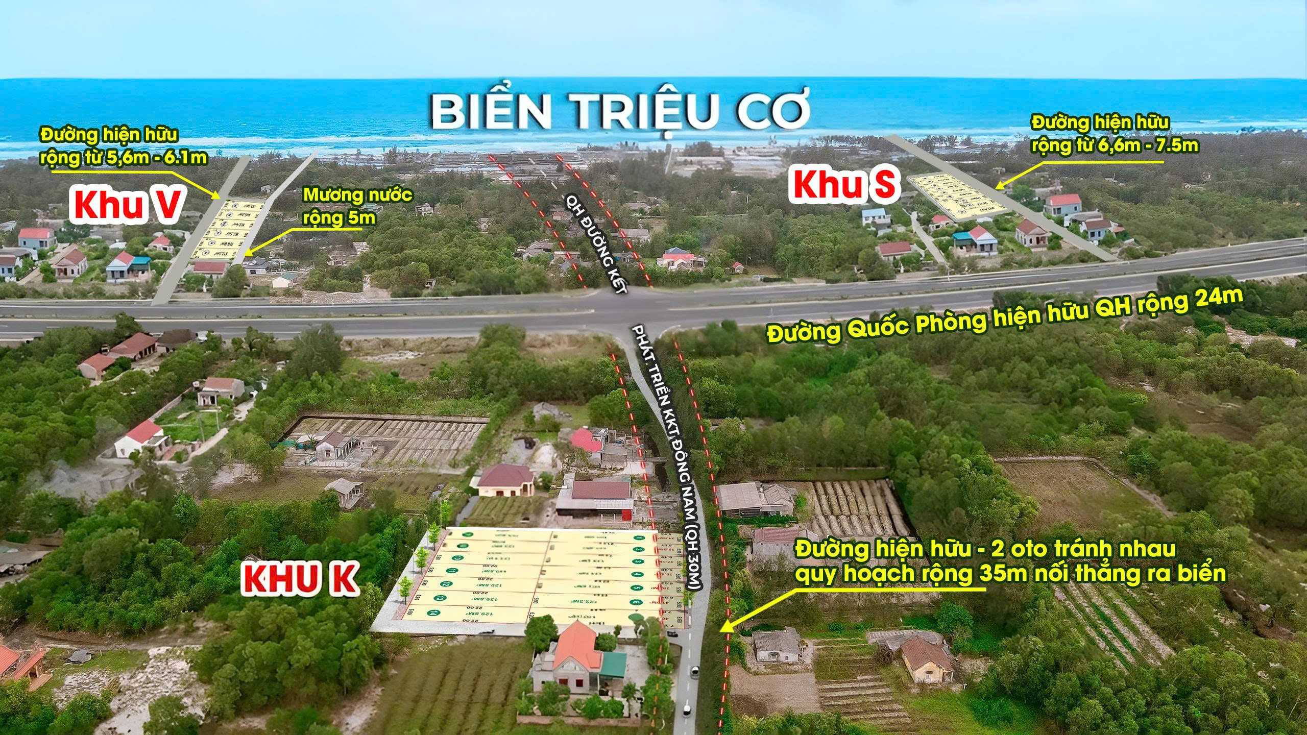 Đầu tư đất biển giá rẻ chỉ 500tr tại Nam cửa việt Quảng Trị