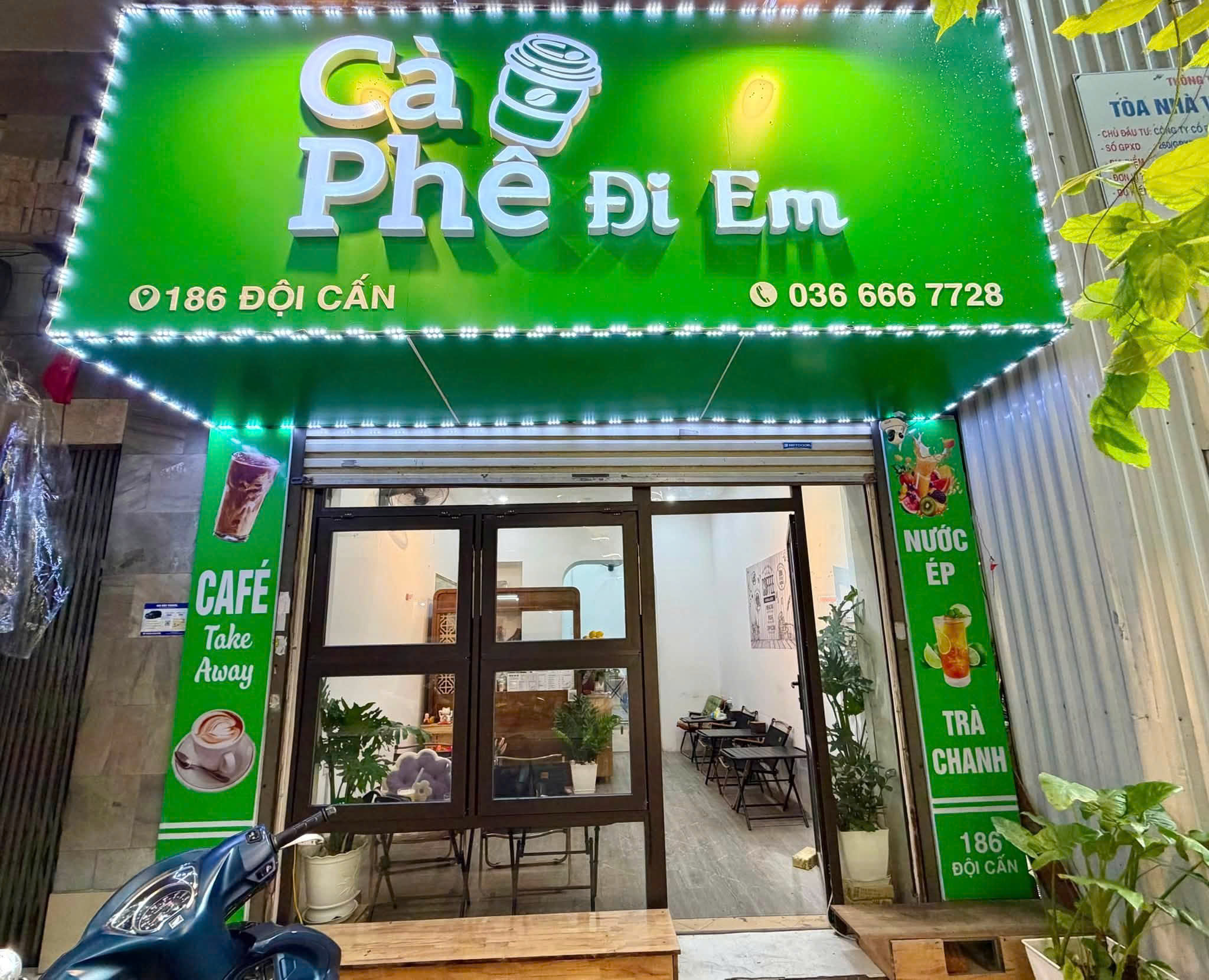 SANG NHƯỢNG QUÁN CAFE TẠI ĐỘI CẤN, BA ĐÌNH, HÀ NỘI - VÀO KINH DOANH NGAY- CHỈ 50TR