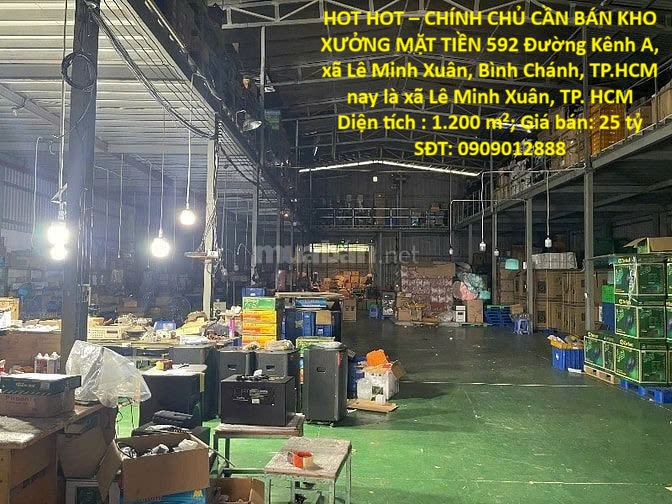 HOT HOT – CHÍNH CHỦ CẦN BÁN KHO XƯỞNG MẶT TIỀN 592 Đường Kênh A, xã Lê Minh Xuân, Bình Chánh, TP.HCM
