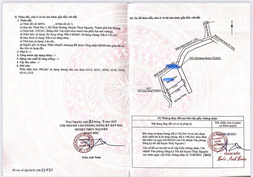 CHÍNH CHỦ BÁN ĐẤT THÔN NÚI 1 – GẦN VLASTA VĂN PHÚ, THỦY NGUYÊN, HẢI PHÒNG