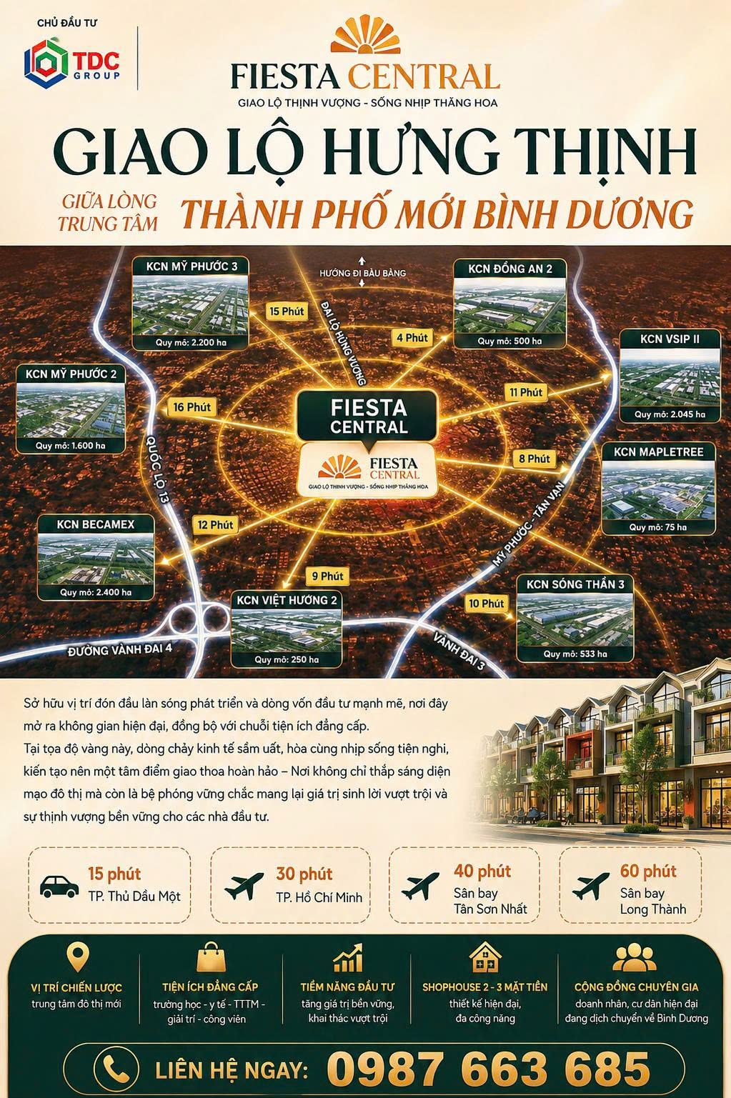FIESTA CENTRAL BÌNH DƯƠNG  GIAO LỘ HƯNG THỊNH – ĐÓN ĐẦU TÂM ĐIỂM PHÁT TRIỂN MỚI