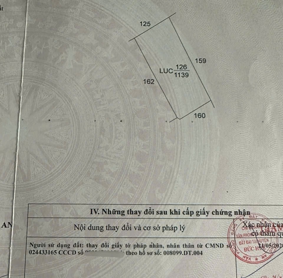 CƠ HỘI ĐẦU TƯ GIÁ TỐT - Chính Chủ Bán Gấp Lô Đất Trồng Lúa Xã Bình Thành, Đức Huệ, Long An