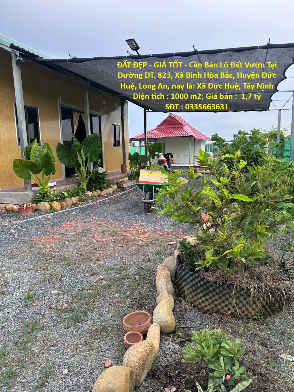 ĐẤT ĐẸP - GIÁ TỐT - Cần Bán Lô Đất Vườn Tại Đường ĐT. 823, Xã Bình Hòa Bắc, Huyện Đức Huệ, Long An.