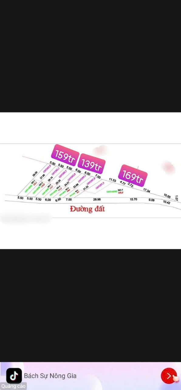 GIÁ 139TR – 159TR – HẾT ĐẤT – BAO SỔ AN TOÀN - Chợ Trảng Trai, Xã Tân Hòa, Tây Ninh