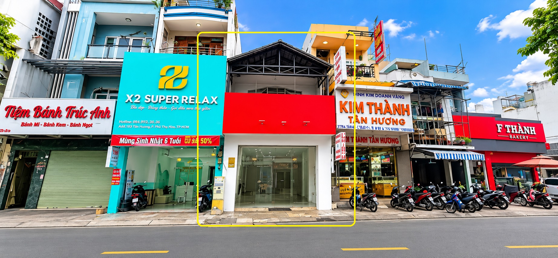 Cho thuê nhà Mặt Tiền Tân Hương 88m², 2TẦNG - NGAY CHỢ, KHU THƯƠNG HIỆU SẦM UẤT