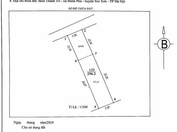 CHÍNH CHỦ CẦN BÁN ĐẤT ĐẸP THANH TRÍ – MINH PHÚ – SÓC SƠN, HÀ NỘI NHỈNH 6 TỶ