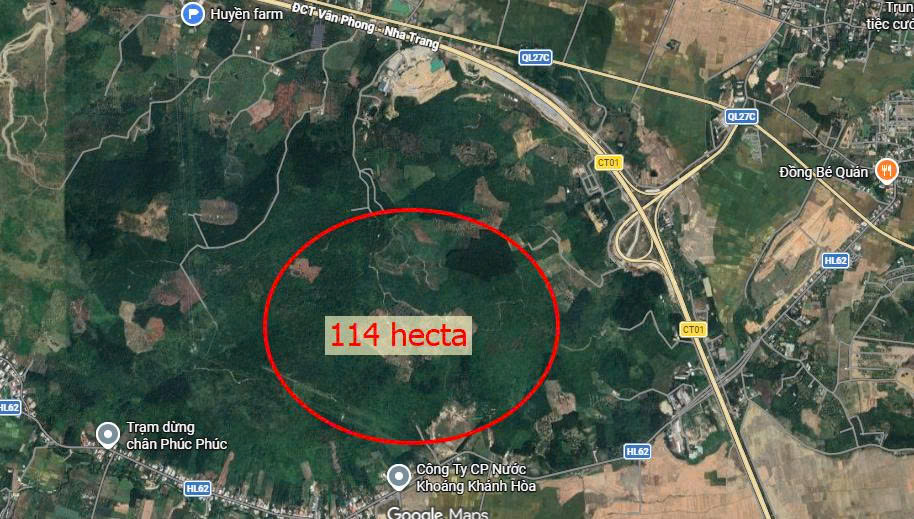 Bán quỹ đất 114ha tại diên thọ, diên khánh khánh hoà. ô tô vào tận nơi.