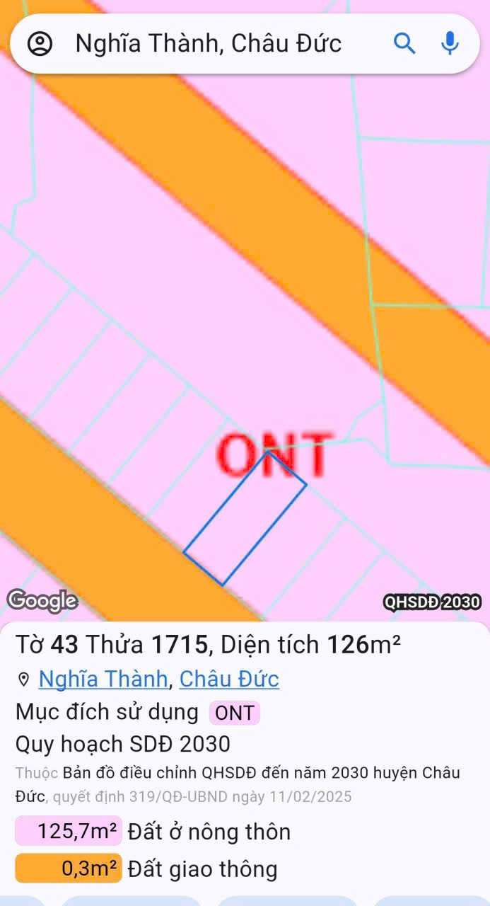 CHÍNH CHỦ CẦN BÁN GẤP LÔ ĐẤT ĐẸP 126M² – LAN ANH 7 (THE FUSION), CHÂU ĐỨC - BÀ RỊA - VŨNG TÀU