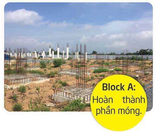 Block A đã hoàn thành phần móng