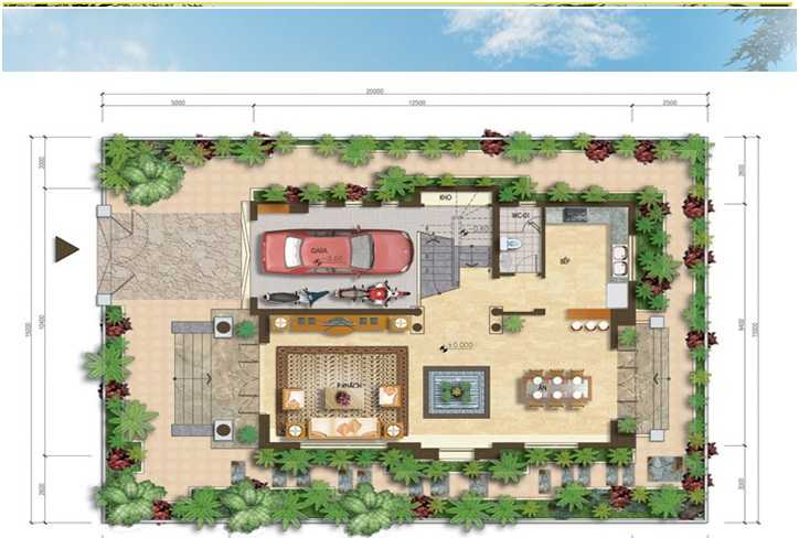 Tầng 1 Biệt thự