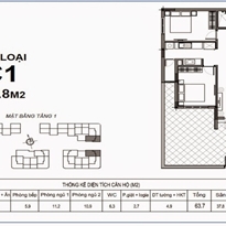 Thiết kế căn hộ loại C1