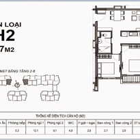 Thiết kế căn hộ loại H2