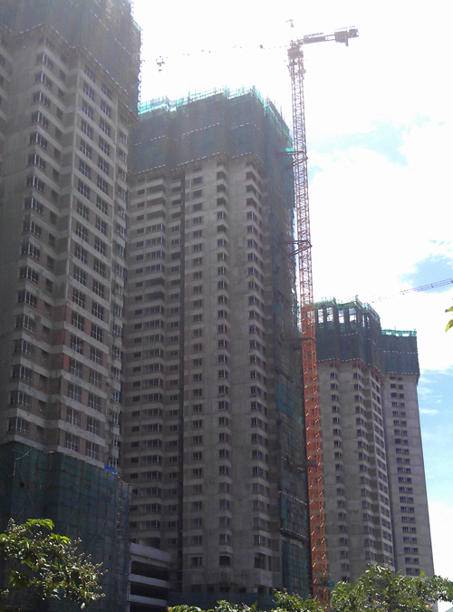 Dự án đang triển khai xây 2 tòa đến tầng 12, 3 tòa còn lại xây tới 24 tầng