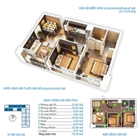 Thiết kế căn hộ A2, A3, A4, A5, A7, A8