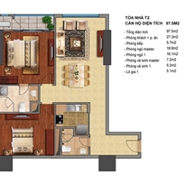 Thiết kế căn hộ T2-02, T2-03, T2-16, T2-17