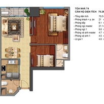 Thiết kế căn hộ T4-04, T4-05, T4-12B, T4-15