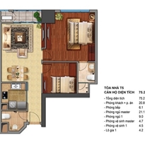 Thiết kế căn hộ T5-04, T5-05, T5-12, T5-12A