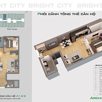 Thiết kế căn hộ A1.2-2 Thiết kế căn hộ A1.2-2