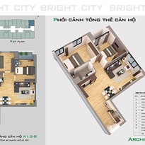 Thiết kế căn hộ A1.2-8 Thiết kế căn hộ A1.2-8