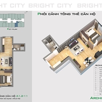 Thiết kế căn hộ A1.2-11 Thiết kế căn hộ A1.2-11