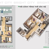 Thiết kế căn hộ A1.2-15 Thiết kế căn hộ A1.2-15