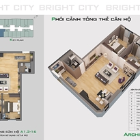 Thiết kế căn hộ A1.2-16 Thiết kế căn hộ A1.2-16