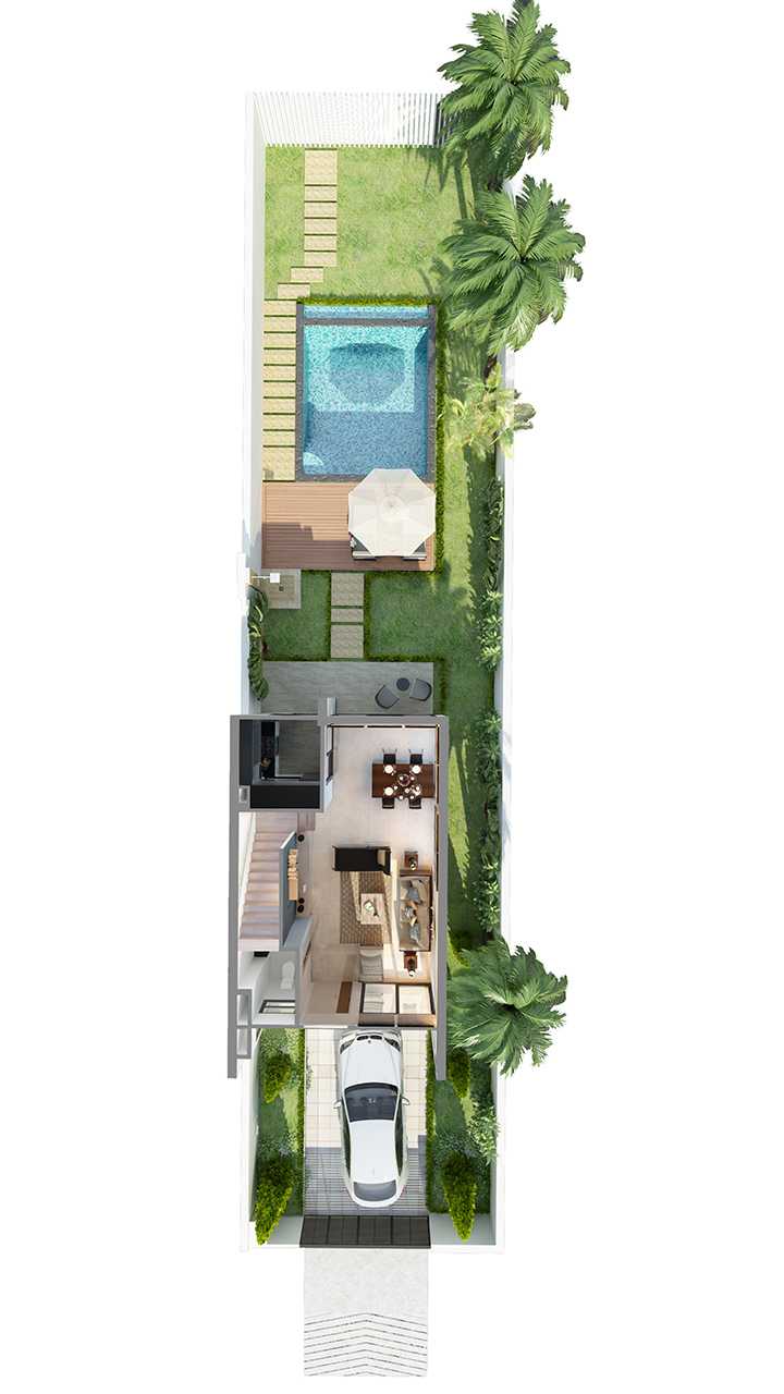 Tầng 1 biệt thự