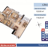Thiết kế căn hộ 123.92 m2 Thiết kế căn hộ 123.92 m2