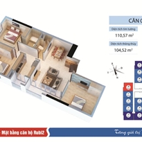 Thiết kế căn hộ 110.57 m2 Thiết kế căn hộ 110.57 m2