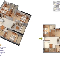 Thiết kế căn hộ RuBy 08 Thiết kế căn hộ RuBy 08