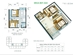 Thiết kế căn hộ A1 | Giá: 11.8 triệu/m² | DT: 63m²