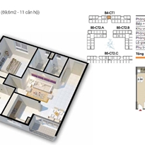 Thiết kế căn hộ F2 Thiết kế căn hộ F2