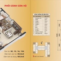 Thiết kế căn hộ 9C, 1C, 1A, 15A