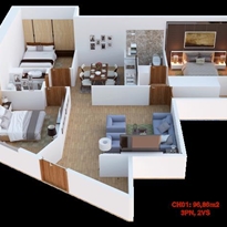 Thiết kế căn hộ 01 Thiết kế căn hộ 01