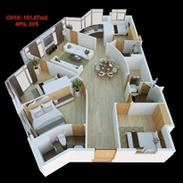 Thiết kế căn hộ 16 Thiết kế căn hộ 16