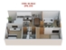 Thiết kế căn hộ 05 | Giá: 16.8 triệu/m² | DT: 66m²
