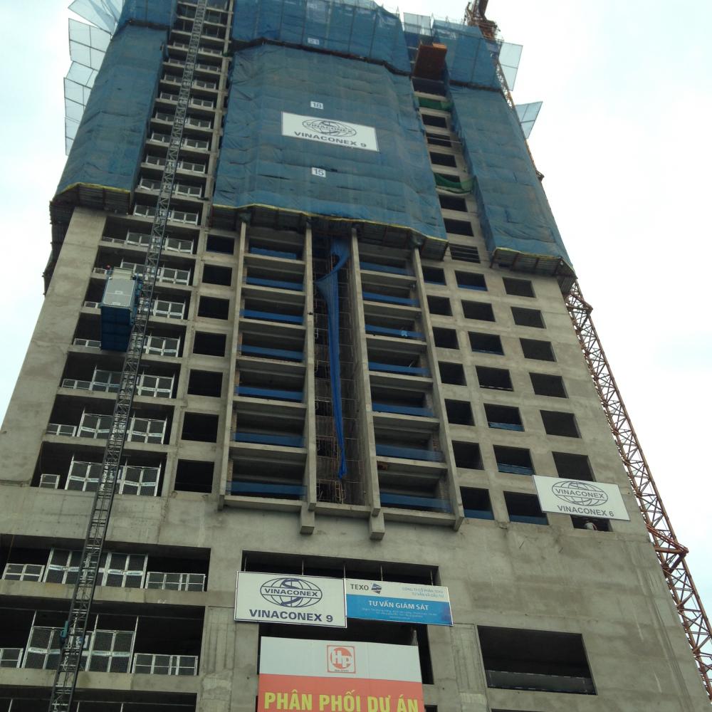 Dự án đã hoàn thành 5 tầng TTTM, đang thi công tới mặt sàn tầng 21 căn hộ