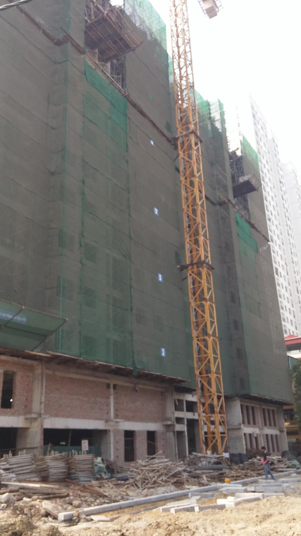 Dự án đang thi công tới mặt sàn tầng 14