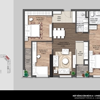 Thiết kế căn hộ B1.4 Thiết kế căn hộ B1.4