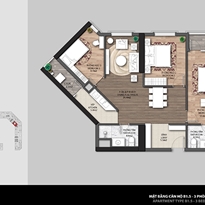 Thiết kế căn hộ B1.5 Thiết kế căn hộ B1.5