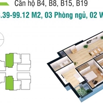 Thiết kế căn hộ B4, B8, B15, B19