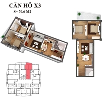 Thiết kế căn hộ X3 Thiết kế căn hộ X3