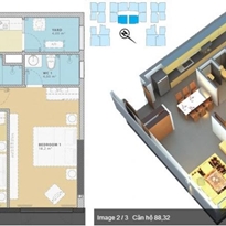 Thiết kế căn hộ A - 3 - 4; A - 3 - 5 Thiết kế căn hộ A - 3 - 4; A - 3 - 5